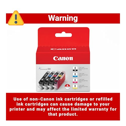 Canon CLI-8 Genuine Four Color Multi Pack, Compatible with iP5200R, iP5200, iP4200, iP4500, iP4300, MP970, MP960, MP950, MP800R, MP830, MP810, MP800, MP500, MX850, MP610, MP600, and MP530 Printers - image 3