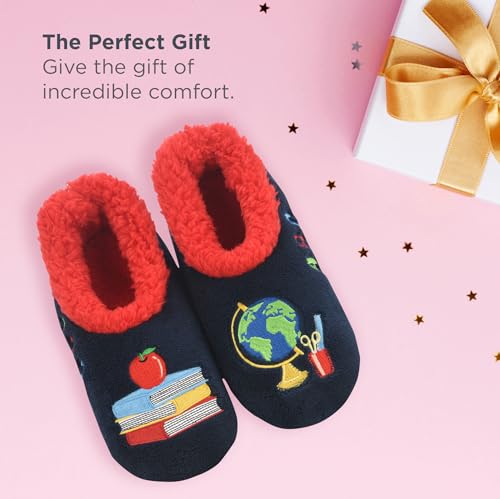 Image of Snoozies Slipper Socks -Funny Quote House Slippers for Women, Non-Slip Fuzzy