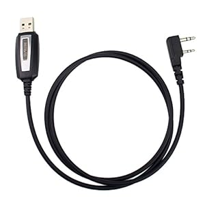 Retevis USB Programming Cable 2 Pin Compatible with Walkie Talkie RT24 RT27 RT28 RT85 Baofeng UV-5R BF-888S BF-88E…