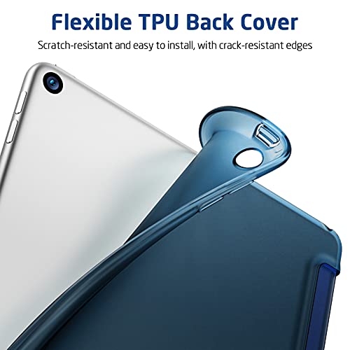 Esr Ipad 7Th Generation Case,Rebound Slim Smart Case For Ipad 10.2'' 2019, Auto Sleep/Wake,Viewing/Typing Stand Case, Flexible Tpu Back With Rubberized Coating Cover,Navy Blue #TOP2
