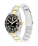 Tommy Hilfiger OROLOGIO DA UOMO IN ACCIAIO INOX DUE TONI CON QUADRANTE NERO - 1710552, Nero