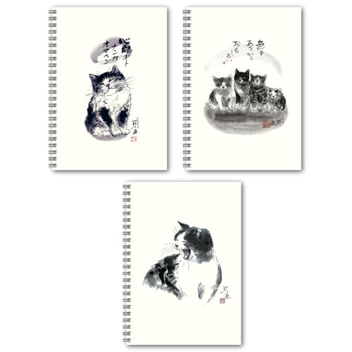 Cahier à anneaux A5 chat Yujin Minoru Nakahama idée cadeau papeterie