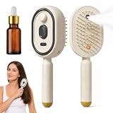 PIPABD Cepillo de masaje con pulverizador eléctrico inalámbrico, cepillo de peinado y cuidado del cuero cabelludo para uso doméstico.(beige)