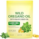 Olio di origano capsule, oregano oils capsules, oil of oregano with black seed oil, olio di origano in capsule con 165 mg di carvacrolo | Non OGM, 120 capsule
