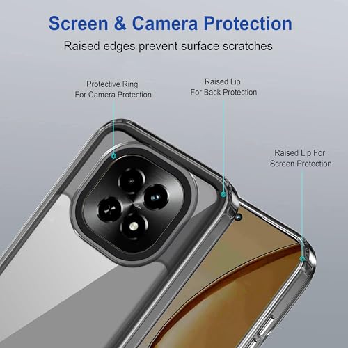 Image of Zapcase Back Case Cover for Realme C63 5G | Compatible for Realme C63 5G Back Cover | Case Cover with Camera Protection | (TPU + PC | Translucent Black)