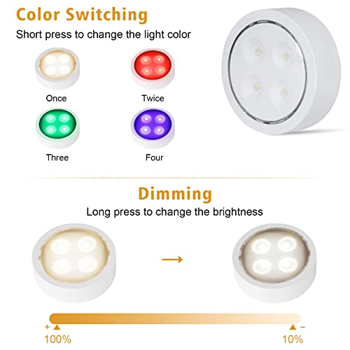 Antoten 2 Pack Battery Operated Light Bulb With Remote, E26 Screw In Puck Lights, 13 Colors Changeable Led Battery Powered Light Bulb For Wall Sconces No Electricity Fixtures #TOP2