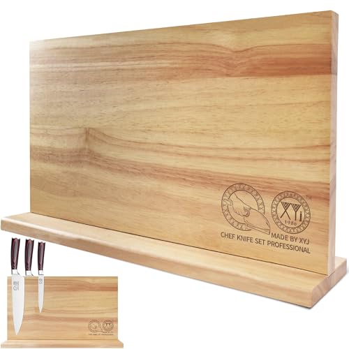 XYJ Authentic Since 1986 Bloque magnético para cuchillos de cocina, soporte magnético de doble cara, pantalla de corte, soporte universal para cuchillos de cocina, sin cuchillos