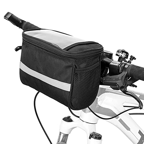 image for Lixada Bike Baskets Bag with Reflective Stripe Bicycle Handlebar Bag B