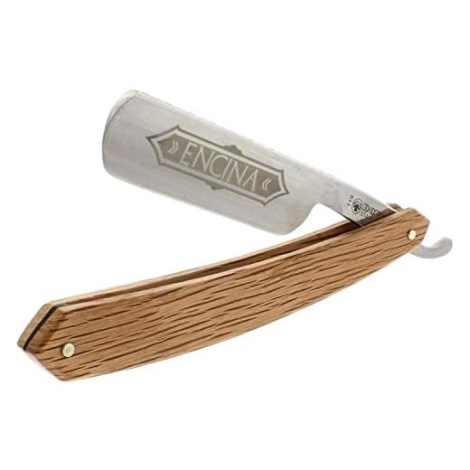 DOVO Encina Straight Razor 6/8'' Full Hollow Ground Carbon Steel Blade, Spanish Oak, 1 count (Pack of 1)