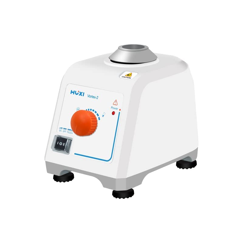 Vortex Mixer Shaker Lab Blender Vortex Mixing Instrument Shaking Agitator Equipment with Stepless Adjustable Speed 0 to 2800rpm Frequency 50H to 60Hz Voltage 200 to240V (Optional 100 to 120V)