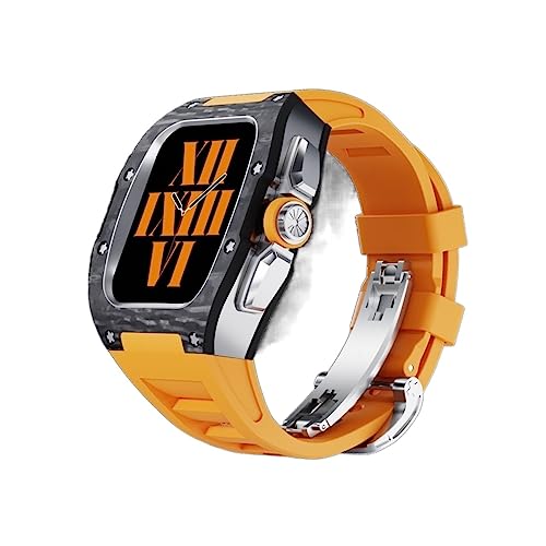 Coque carbone Apple Watch 45mm pour le sport et le bureau, kit de protection chic
