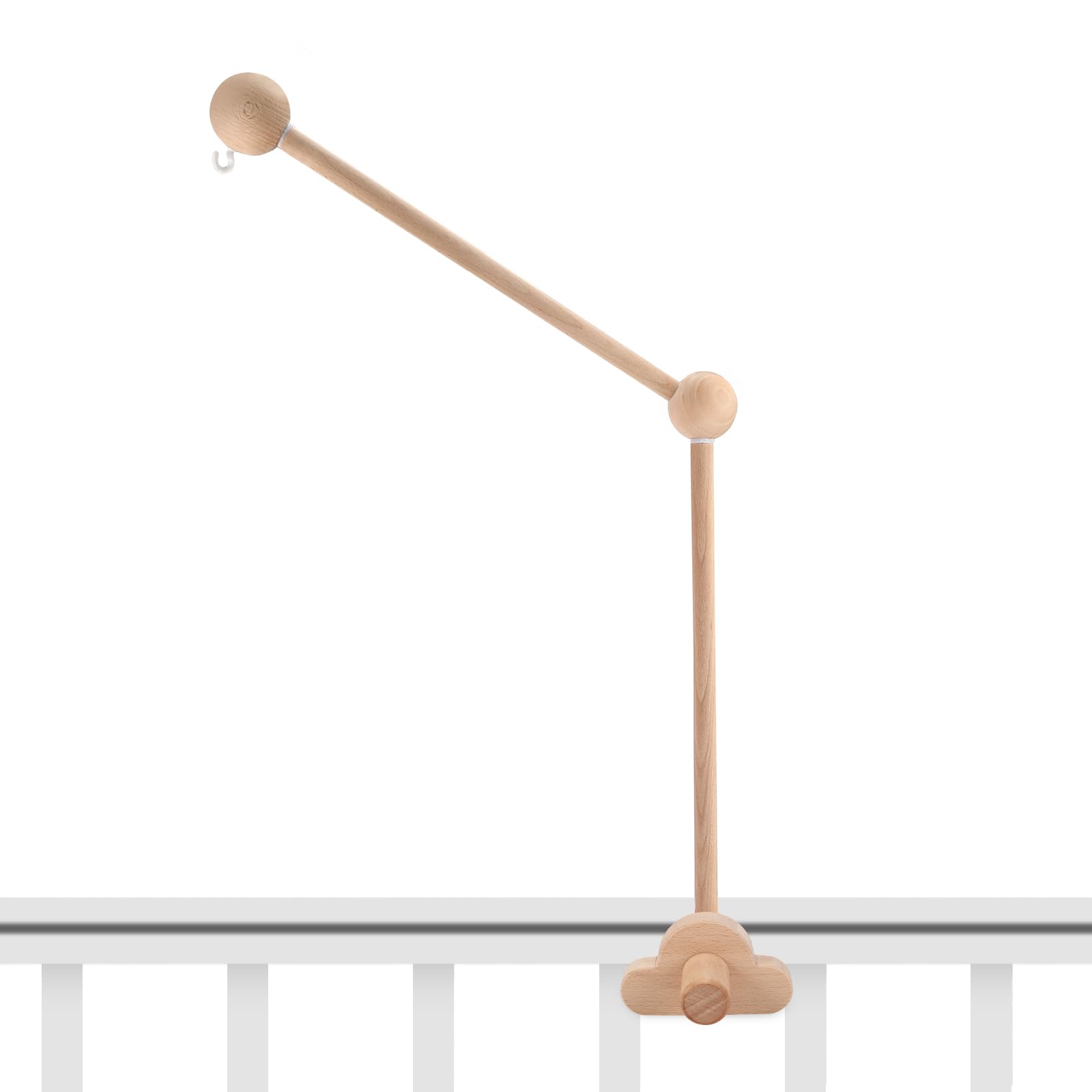 Supporto Per Cellulare Lettino | In Legno | Altezza Regolabile | Per Giochi E Carillon