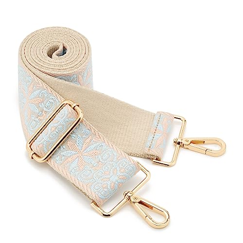 Image of Wide Shoulder Strap Adjustable Replacement Belt Guitar Style Crossbody Bag Handbag Strap Multicolor Canvas Straps(Wide:2in)(Color76)