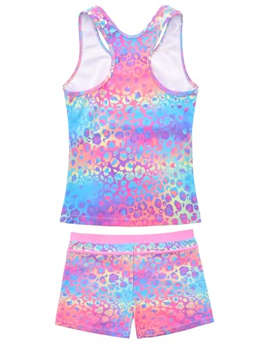 JerrisApparel Little Girls' Summer Two Piece Boyshort Tankini Kids Swimsuit2