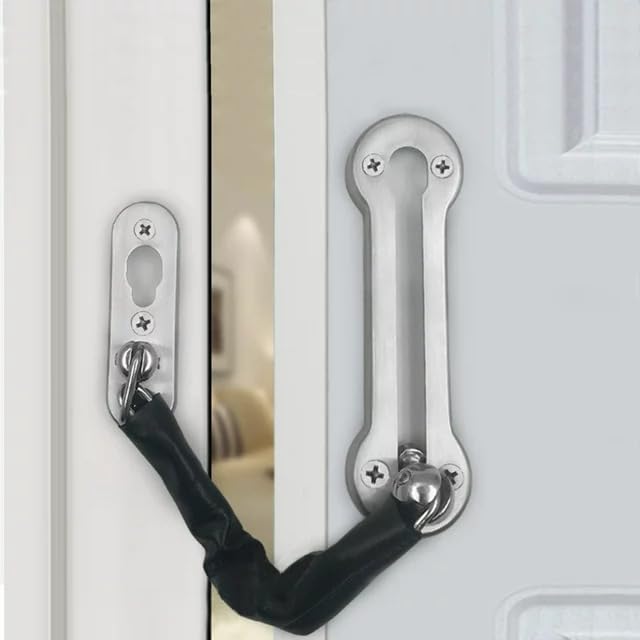 MHS Stailness Steel Heavy Duty Security Door Chain Anti Theft Chain Lock Door Safety Guard for Front Main Door (B0CVRQX731) Amazon Price History, Amazon Price Tracker