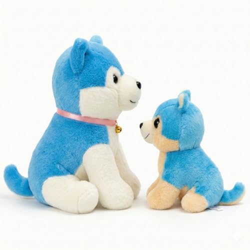 Image of Tabitha Stuffed Toys-Ultra Soft Plush Toy for Kids | Birthday Gifts for Kids and Girls | (Combo of 2 Toys 35 Cm Blue Dog & 25 Cm Blue Cat)