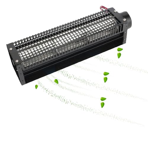 Ventilador de flujo cruzado con motor sin escobillas de alambre de cobre, 12 V/24 V CC, flujo de aire amplio y de alta velocidad, diseño de rodillo silencioso, fácil de desmontar.(30250,12V)