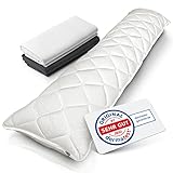 Rosenkern® Seitenschläferkissen mit Bezug 40 x 145 cm - Lagerungskissen für bessere Schlaflage - Pregnancy Pillow - Made in Germany - Bodypillow Kissen 40x145 für Seitenschläfer ca. 2100 Gramm