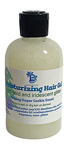 Diva Stuff Moisturizing Hair Styling Gel With Holiday Glitter, Holiday Sugar Cookie Scent, 4 oz