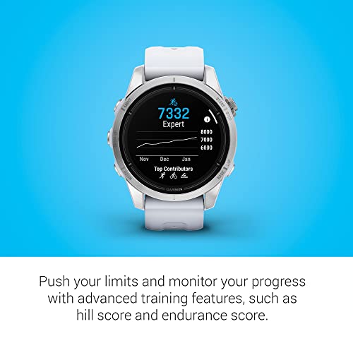 Image of Garmin epix Pro (Gen 2), 42mm, High Performance Smartwatch, Advanced Training Technology, Built-in Flashlight, Whitestone