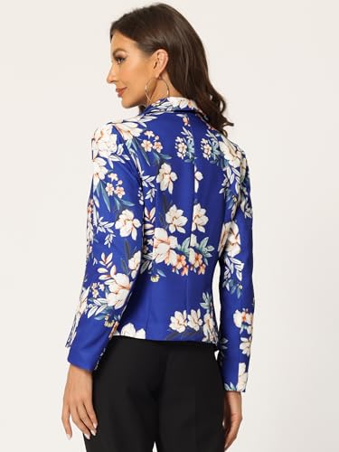 Veste femme à revers cranté imprimé idéal pour le bureau chic