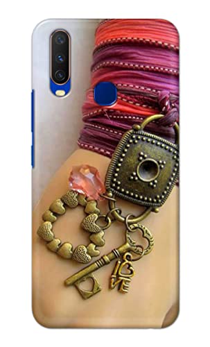 Image of Girl Hand with Keychain Hard Back Case Cover for Vivo Y15 / Vivo Y17 / Vivo U10 / Vivo Y12 / Vivo Y11 (6.35 inch) Back Cover -(J5) VNS2228