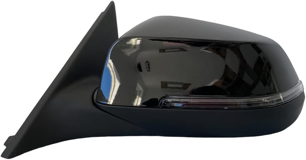 #162 8th Gear Black Left Driver Side Mirror with Turn signal Compatible with BMW 740i 750i 760Li 2009 2010 2011 2012 2013 2014 2015 for BMW 740 750 760