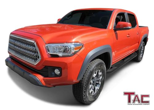 TAC Side Steps Running Boards Compatible with 2005-2023 Toyota Tacoma Double Cab Truck Pickup 3” Texture Black Side Bars Nerf Bars Off Road Accessories - Thumbnail 3