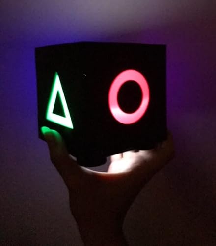 Luminária de Mesa Logo Playstation Preto Presente Gamer