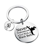 ENSIANTH Taekwondo Gifts Karate Black Belt Girls Gifts Karate Lover Keychain Martial Arts - Judo MMA Jiu Jitsu...