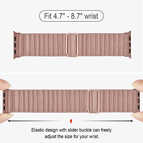 Image of 4 Pack Stretchy Solo Loop Compatible with Apple Watch Bands 38mm 40mm 41mm 42mm 44mm 45mm 46mm 49mm Women Men, Sport Nylon Elastic Straps Wristbands for iWatch Series 11 10 9 8 7 6 5 4 11 Ultra /SE 3 2