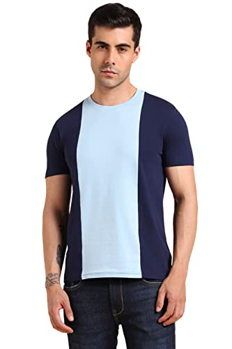 Image of Dennis Lingo Men's Cotton Slim Fit Solid Round Neck T-Shirt