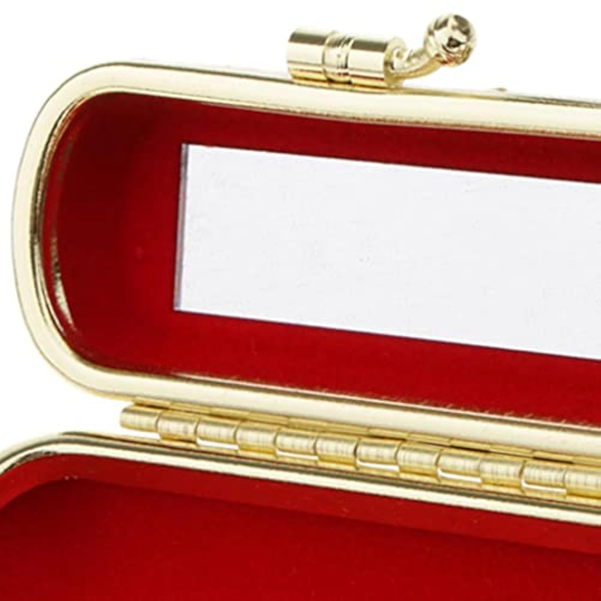 Leather Lipstick Lip Gloss Case with Mirror, Grey