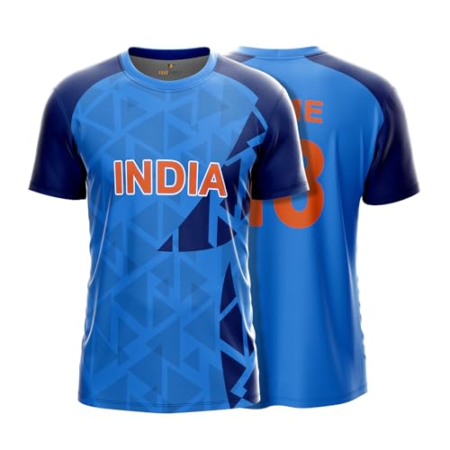 Image of YOURJERSEY India World Cup Jersey Collection 1992-2025 | Customised Cricket Jersey with Name & Number | Sizes 2Y to 4XL | Men, Women & Kids | Breathable Sportswear for Fans T-Shirt