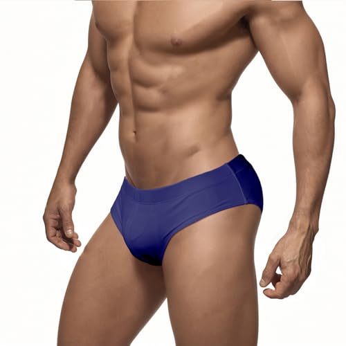 Evankin Men's Brief Underwear Low Waisted Brief Swimming Pants Sexy Back Zipper with Cup Swimming Shorts Beach Pants4