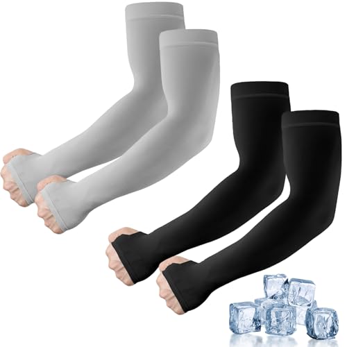 Image of Luminex Commerce Cooling Arm Sleeves for Men & Women, UV Sun Protection Hand Sleeves, Cricket, Motorcycle, Golf