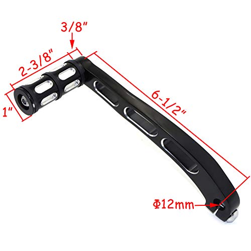 Httmt- Chrome Shift Lever W/O-Ring Shifter Peg Compatible With H-D 1991-2017 Dyna Fld Fxd Fxdf [P/N: Mt268-017+Mt216-101-Bk] #TOP2