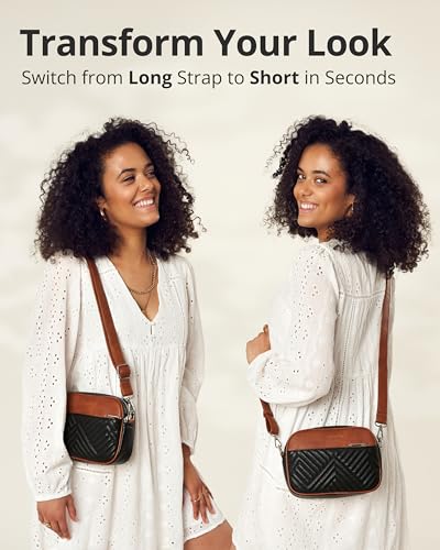 Image of Vantamo Premium Quilted Crossbody Bags for Women with Anti-Pickpocket Clip, Vegan Leather Handbags, Travel Purses for Women