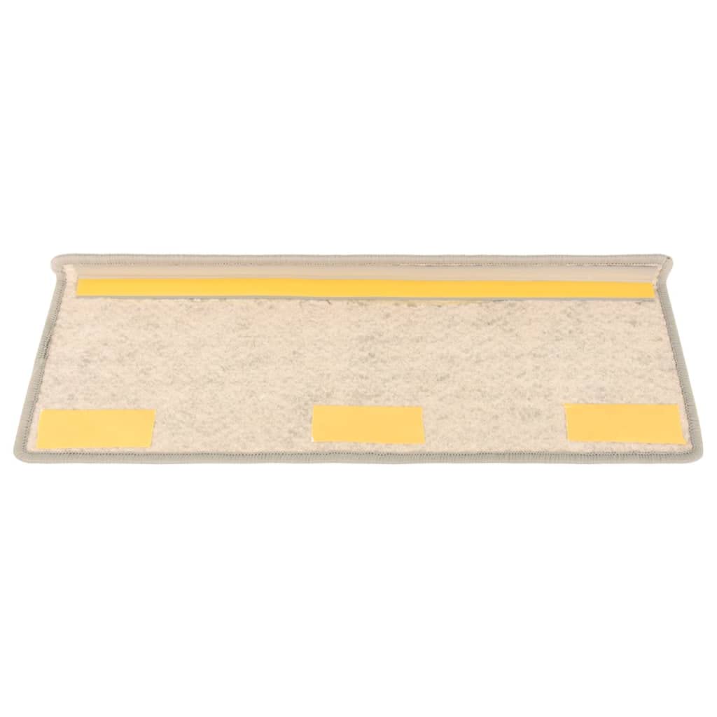 Dom i ogród Artykuły gospodarstwa domowego stopnie schodowe maty na schody samoprzylepne sizalowy wygląd 15 szt. 65 x 21 x 4 cm srebrne