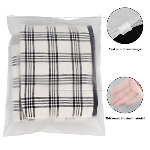 Enpoint 2 Gallon Clear Ziplock Shipping Bags, 50 Count 14X18 Inch Plastic Bags For Clothes, Frosted Zipper Poly Bags For Packaging Sweaters, Hoodies, Women Shoe, Sewing Projects, 3 Mil #TOP2