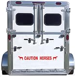 Caution Horses Trailer Decal Stickers