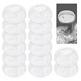 12 Pcs Detector Cover Fire Alarm Dust Paint Cover Stretch Plastic Fire Alarm Thicken Elastic Paint Covers During Commercial Building Home Alarms Cooking or Baking Use, White