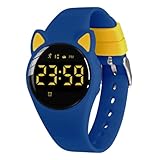 BEN NEVIS 子供腕時計 猫 男の子 充電式 ウォッチ万歩計 キッズ スマートウォッチ 活動量計 デジタル腕時計 多機能防水 スポーツウォッチ 万歩計 スマートトラッカー フィットネスウォッチ 目覚まし時計/日付/曜日/ストップウォッチ/長持ちバッテリー ボーイズ 誕生日 入学祝い プレゼント