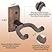 DOMMI Guitar Wall Mount 4 Pack, Guitar Holder with Rotatable Soft Guitar Hook for All Size Guitars, Hardwood U-Shaped Guitar Hanger Wall Mount for Acoustic, Electric Guitar, Bass, Black Walnut
