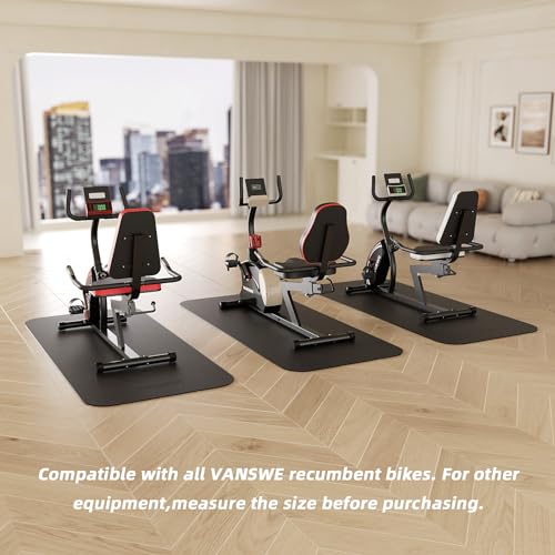 VANSWE Exercise Equipment Mat and Floor Protector for Treadmills, Exercise Bikes Home Gym Equipment 72”(L) × 31.5”(W) × 6mm Thick - Thumbnail 2
