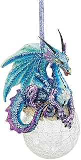 Christmas Tree Ornaments - Frost the Gothic Dragon Holiday Ornament - Snowflake Dragon Ball Ornament - Christmas Decorations