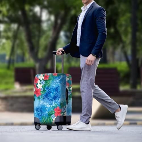 Sea Turtle Flower Waterproof Suitcase Cover Luggage Cover Protector Suitcase Anti Scratch Covers, for Size 18 20 22 24 26 28 30 32 Inch3
