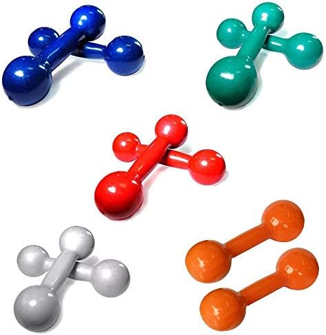 Kit de Halteres Revestidos Em Pvc - Pares de 1,2,3,4 e 5 Kg