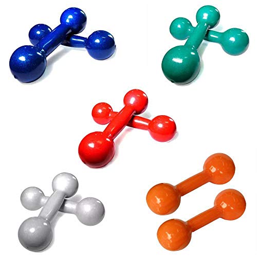 Kit de Halteres Revestidos Em Pvc - Pares de 1,2,3,4 e 5 Kg