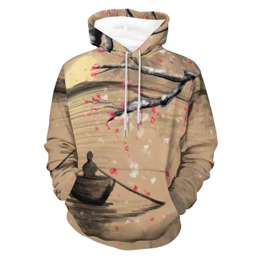 Sweats à capuche UMENG prune vintage avec manche longue, sweat-shirt pull unisexe